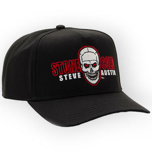 Stone Cold Steve Austin WWF WWE Snapback Hat Cap Black Adjustable Skull OS RARE